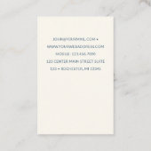 Zeilboot in zonsondergang visitekaartje (Achterkant)