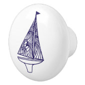 Zeilboot Jacht Nautisch Keramische Knop (Rechts)