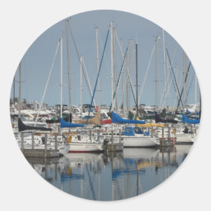 Zeilboot.Jachten Ronde Sticker