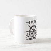 Zeilboot Kapitein Sailor Grappig cadeau idee Koffiemok (Voorkant links)