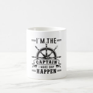 Zeilboot Kapitein Sailor Grappig cadeau idee Koffiemok