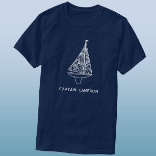 Zeilboot Kapiteinsnaam Nautilsch T-shirt