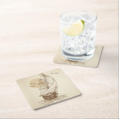  zeilboot kartonnen onderzetters (Insitu)