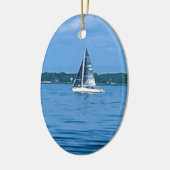 Zeilboot Keramisch Ornament (Links)