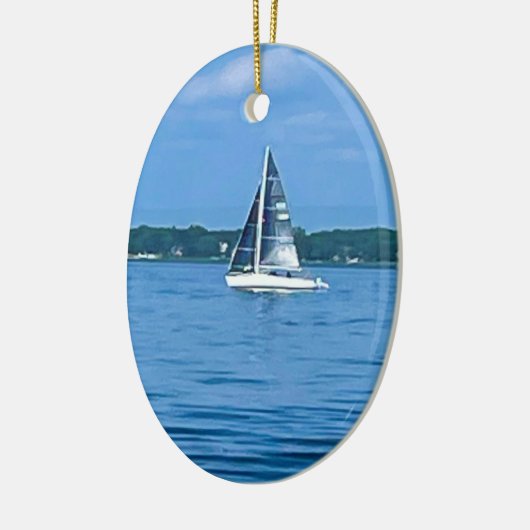 Zeilboot Keramisch Ornament (Links)