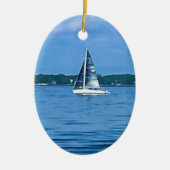 Zeilboot Keramisch Ornament (Voorkant)