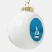 Zeilboot Keramische Bal Ornament (Links)