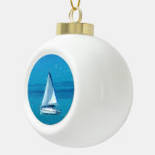 Zeilboot Keramische Bal Ornament (Rechts)