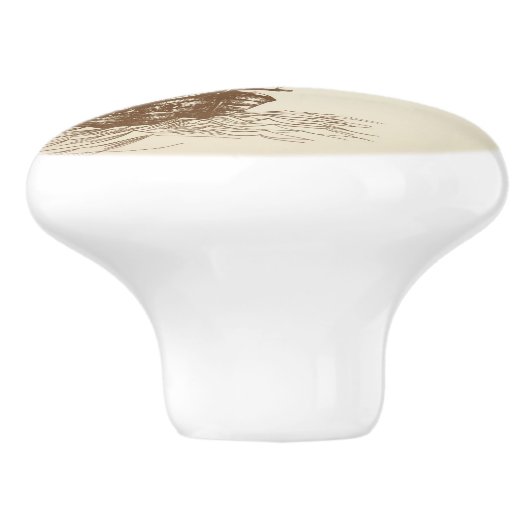  zeilboot keramische knop (Zijkant)