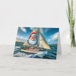 ZEILBOOT KERSTMIS - WINTERZEILEN FEESTDAGEN KAART