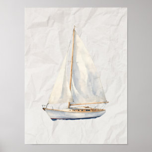 Zeilboot kinderkamer decoratie baby jongen