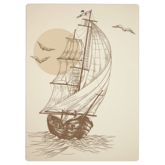  zeilboot klembord (Achterkant)