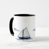 zeilboot koffiekop mok (Voorkant links)