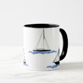 zeilboot koffiekop mok (Voorkant rechts)