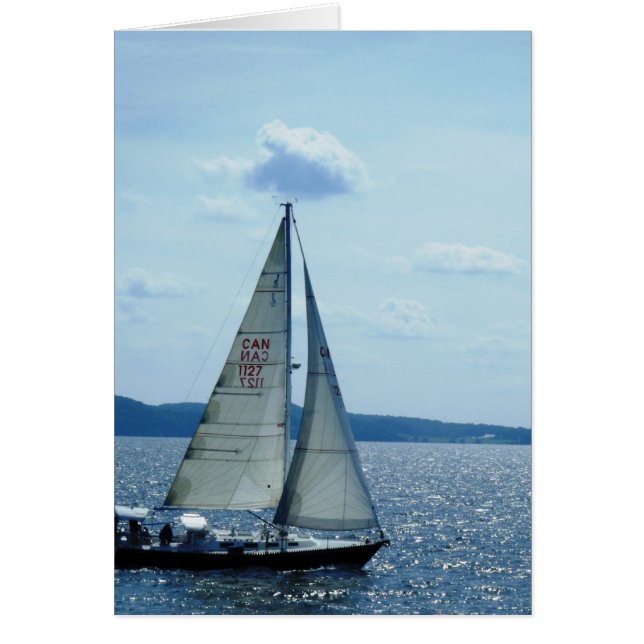 "Zeilboot, Lake ChamPlain" (Voorkant)