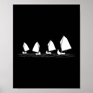 Zeilboot Laser Optimist Racing Zeilen Las Poster