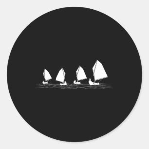 Zeilboot Laser Optimist Racing Zeilen Las Ronde Sticker