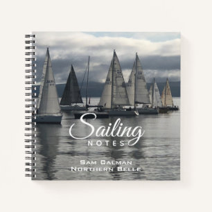 Zeilboot logboek met naam van de eigenaar notitieboek