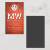 Zeilboot Logo | leer | dubbel gestikt Visitekaartje (Voorkant / Achterkant)