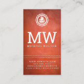 Zeilboot Logo | leer | dubbel gestikt Visitekaartje (Voorkant)