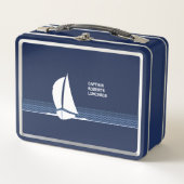 Zeilboot Lunchbox met aanpasbare naam (Voorkant)