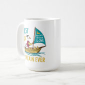 Zeilboot Mama Duck & Babies – Ouderschap Voyage AR Koffiemok (Voorkant links)