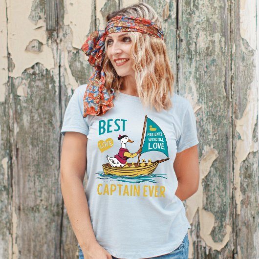 Zeilboot Mama Duck & Babies – Ouderschap Voyage AR T-shirt