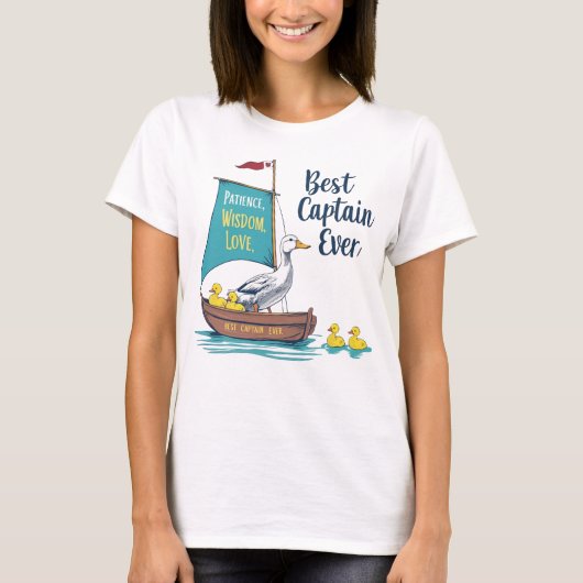 Zeilboot Mama Duck & Babies – Ouderschap Voyage Ar T-shirt (Voorkant)