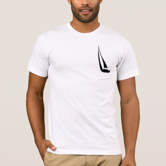 Zeilboot Mannen White T-shirt (Voorkant)