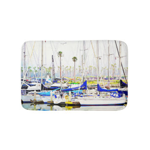 Zeilboot Marina Art Badmat Rug