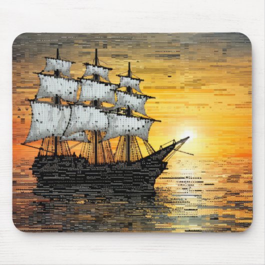 Zeilboot Marine Art Decor Verf Muismat (Voorkant)
