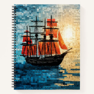 Zeilboot Marine Art Decor Verf Notitieboek