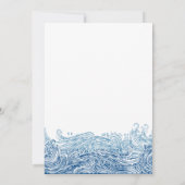 Zeilboot Marine Blue Wedding Repetitie Diner Kaart (Achterkant)