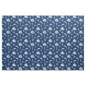 Zeilboot & Marine Life Pattern Fabric Stof (Fat Quarter)