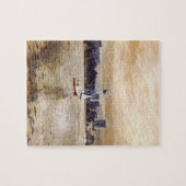 Zeilboot Marinewerf bronsblauw Legpuzzel (Horizontaal)