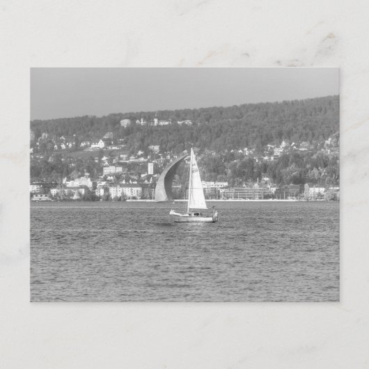 Zeilboot Meer van Zürich Briefkaart (Voorkant)
