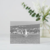 Zeilboot Meer van Zürich Feestdagenkaart (Staand voorkant)