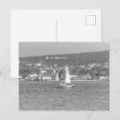 Zeilboot Meer van Zürich Feestdagenkaart (Voorkant / Achterkant)
