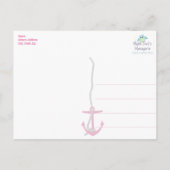 Zeilboot Meisje Baby shower Dank u Briefkaart (Achterkant)
