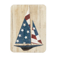Zeilboot met Amerikaanse vlag