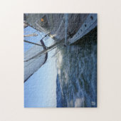 Zeilboot met lege horizon voor avontuur. legpuzzel (Verticaal)