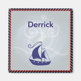 Zeilboot met Lijst Rope Gepersonaliseerd Magneet