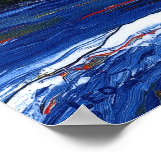 Zeilboot met Mt Rainier Poster (Hoek)