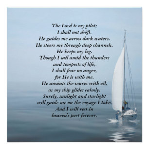 Zeilboot met nautische inspirerende tekst perfect poster