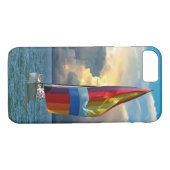 Zeilboot met regenboogspinnaker bij zonsopgang Case-Mate iPhone case (Achterkant (Horizontaal))