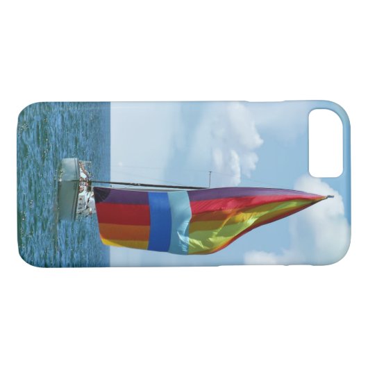 zeilboot met regenboogspinner Case-Mate iPhone case (Achterkant (Horizontaal))
