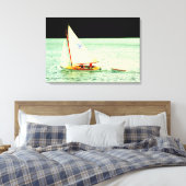 Zeilboot met rubberbootje omwikkeld canvas (Insitu (Slaapkamer))