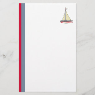 Zeilboot met stropen briefpapier