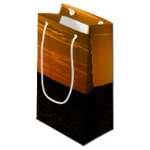 Zeilboot met zonsondergang klein cadeauzakje (Voorkant Gekanteld)