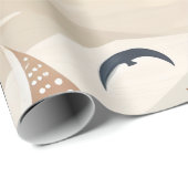 Zeilboot Naadloos Patroon | Neutrale tinten Kinder Cadeaupapier (Rol Hoek)